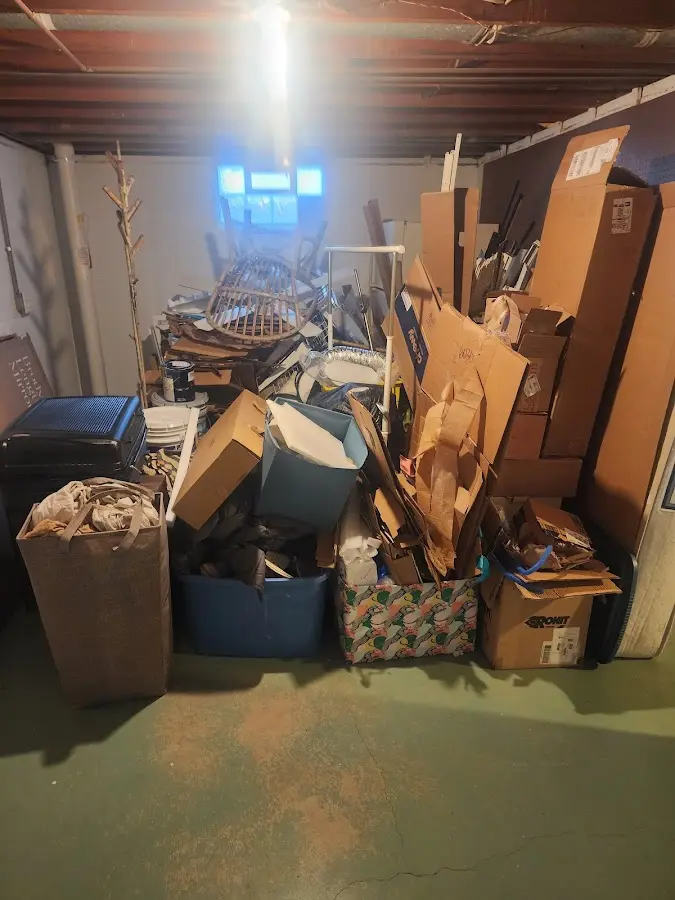 Roll-off dumpster container at job site for Roll Off Dumpster Rental in Menasha